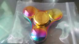 Rainbow Fidget Spinner Toys Metal UFO Small Handheld Finger Spinners Gift for Kids Adults Spinning Top Focus Desk Fingertip