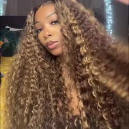 Highlight Deep Wave 13x6 HD Lace Frontal Wig Human Hair 40 42 Inch Honey Blond Curly 13x4 Lace Front Wigs For Women Pre Plucked