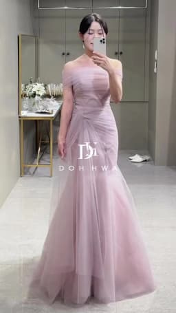 TAFN Elegant Pink Wedding Dresses Off the Shoulder A-line Floor-Length Bridal Gown Draped Korea Photo Shoot Reception Customized