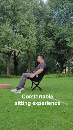 360 Degree Swivel Portable Chair Camping Small Compact Collapsible Folding Chair 5-Second Fast Open