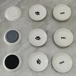 Oitabi 3PCS Cat Food Bowl, Ceramic Cat Bowls, Anti Whisker Fatigue Cats Bowl Set, Shallow Wide Kitten Plates for Food and Water