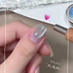 1-12pcs TC Summer Blue Glass Bead Cat Eye Gel Nail Polish Flash White Spar Nude Color Magnet Nail Art Gel Salon Christmas Nails