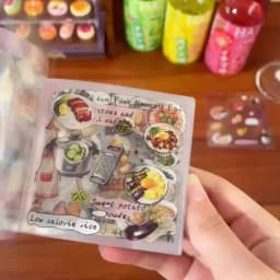 20 Pcs PET Die cut Stickers book Retro Cartoon Food Decorative handmade Scrapbooking Stickers Diary Japanese Stationery Supplies