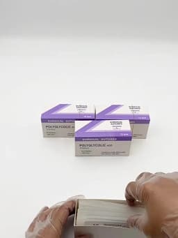 Veterinary Absorbable Sutures, Polyglycolic Suture (0/2/3/4 Medical Suture) (12 Pcs/90cm Round/Reverse Suture Thread)