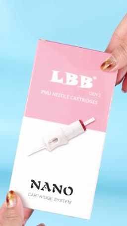 LBB PMU 20PCs Disposable Sterilized Tattoo Cartridge Needle SMP Permanent Makeup Body Art 0.18mm 0.20mm0.25mm Round Liner/Shader