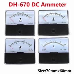 Anlog Amp Meter DH-670 DC Ammeter Gauge Current Meter Panel Ampere Meter Current Tester dc amp meter DC1A2A3A5A1015A2030A50A100A
