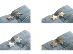 1set Adjustable Waist Buckle Star Shape Jean Pant Button Detachable Alloy Waist Tightener Clothing Accessories DIY Sewing Tool