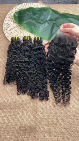 Burmese Curly 5x5 13x4 Real HD Lace Frontal With Bundles Human Hair Bundles With Closure Raw Weaves Human Hair With Closures