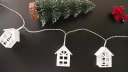 10LED Wood House Fairy Light String Wedding Party New Year Hanging Garland Christmas Decorations Home Navidad Kerst Noel Lamps