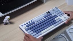 M87 RK ROYAL KLUDGE Mechanical Keyboard Wireless/Bluetooth/2.4G/USB-C Hot-Swappable Gasket Gamer Keyboard with TFT Color Screen
