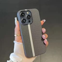 Carbon Fiber Pattern Chessboard Style Phone Case for iPhone 17 Pro Max 16 15 14 13 Contrast Clash Color Ultra Thin Bumper Cover