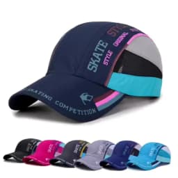 Summer Colorful Printed Mesh Quick-Dry Baseball Cap, Lightweight Breathable Outdoor Sun Hat for Marathon Running