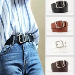 New PU Leather Belt For Women Square Pin Buckle Jeans Black Belt Chic Ladies Vintage Strap Female Waistband 3.3X90/100/110cm