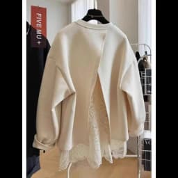 New Style Lace Splicing Fake Two-piece Pullover O Neck Sweatshirt For Women Spring Autumn Loose Top Fashion Casual Solid Hoodie