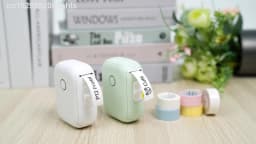 Marklife P12 Thermal Label Printer Auto Cut Portable Mini Printer P12 Adhesive Sticker Labeling Machine or 5PK Continuous Tape 