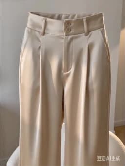 Silk Women's Pants Solid Color Champagne Ladies with Wide Leg Pants New High Waist Breathable Satin Summer Suit Women's Pants