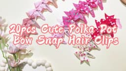 20pcs No Slip Snap Hair Clips for Baby Girls - 2 Inch Grosgrain Ribbon Hair Bows Barrettes Non-Slip Cute Hair Accessories