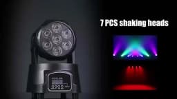 2PCS Mini LED Wash7x12W RGBW Moving Head Lighting 4in1 RGBW For Disco DJ KTV 12/16DMX Channels LED Stage Ball 14 Channels Light