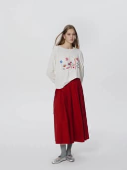 DUSHU 2025 Spring New High Waist 3D Pleated Skirt with Side Tie Layered Ruffle Midi Skirt Fashion Casual Bodycon Pencil Skirt