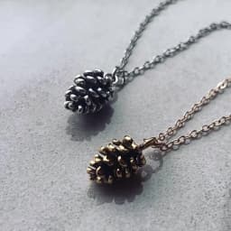 Cute Pine Nut Plant Specimen Pendant Necklace For Women Metal Choker Acorn Pinecone Chain Necklace Jewelry Accessories Gift