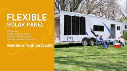 WUZECK 200W Flexible Monocrystalline Solar Panel Kit, 2 Pieces 100W Solar Modules, 20A 12V/24V Solar Charge Controller and Solar Cable, Off Grid Power for 12V Batteries, Motorhome, Camper, Balcony, Camping, Home Use