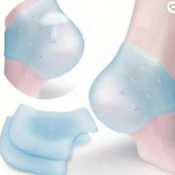 Washable Blue Silicone Heel Protectors | Unisex for Day & Night Care | Breathable & Long-Lasting Comfort