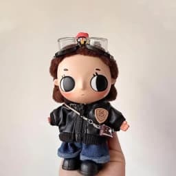 Labubu Doll Clothing Academy Cool Shadow Uniform Set 17cm Plush Doll Clothing Accessories Labubu I II Idol Doll Sitting Party