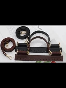 1Set Leather Handbag Woven Bag Handle With Hardware Bag Body Kit Knitted Bag DIY Handmade Bag Part Accessories For Handbags New