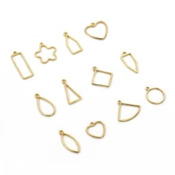 50pcs Mixed Star Moon Heart Earring Charm Metal Mold For Jewelry Making Diy Accessories Supplies Bracelet Pendant Wholesale