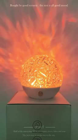 New Water Ripple Projection Lamp LED Spherical Night Light RGB Rotating Atmosphere Light for Restaurant Bedroom Decoration Gift