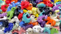 10pcs Dolphin Ceramic Beads for DIY Jewelry Making - Create Unique Bracelets Necklaces Earrings