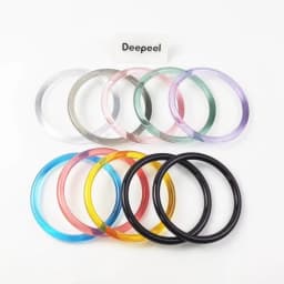 2/4/10Pcs Deepeel Acrylic Transparent Bag Handle Plastic Circle Ring Frame Handbag Replace Handles Woven-bag Brackets Accessory