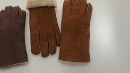 BOONJOVIA Unisex Winter Genuine Shearling Wool Gloves Cold Weather Leather Glove Handmade Thick Soft Warm