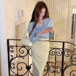 H Han Queen Solid Bodycon Long Skirt Women Sexy Elegant High Waist Summer Fashion Simple Work Sheath Pencil Maxi Skirts