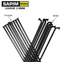 SAPIM Bicycle Spokes 2.0 Round J-Bend/Straight Pull Spokes Black Bikes with Copper Cap Spokes Can Choose Any Length Below 310mm