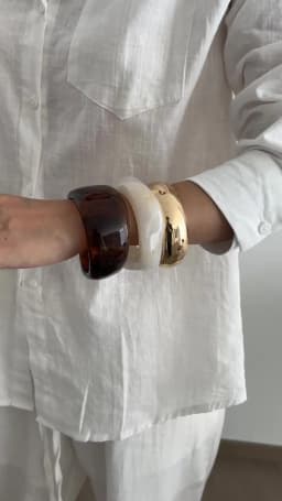 Salircon 3 Style Trendy Exaggerated Resin Wide Bangle Women HipHop Gold Color Geometric Heavy Metal Bangles Bracelet Men Jewelry