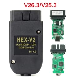 Newest 26.9 26.3 V25.3 HEX V2 OBD2 Diagnostic Cable Multi-Language VAG Scanner Tool for VAG HEX V2 for VW Audi Skoda Car
