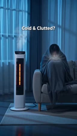 Cooling Heating Fan Electric Air Conditioner Fan Wall Mount Easy Temperature Timer Heating and Cooling Fan