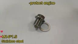 M14 X 1.5 M12 M16 M18 M20 M24 Magnetic Stainless Steel Oil Drain Plug Sump Drain Nut Bolt with 1 Silver Gasket