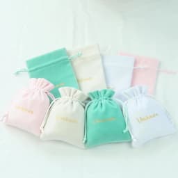 Soft Velvet Pouches Drawstrings for Jewelry Gift Packaging Pack of 100 Pouch Bags for Party Wedding Favors Supplies Black Blue