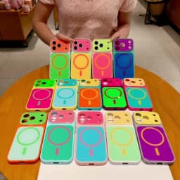 14 Colors Magnetic Case For iPhone 18 17 16 15 14 Pro Max For MagSafe Colorful Crystal Glitter Back Soft Bumper Cover Shockproof
