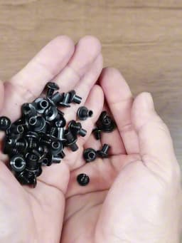 100pcs Black Tactical Slotted Posts and Cross Head Screw DIY Kydex Leather Holster Sheath Chicago Screws