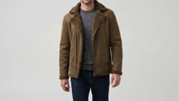 Men Winter Jacket Faux Suede Fleece Lined Warm Coat Zip Up Lightweight Thickened Outdoor Hunting Windproof Winter Man's Jackets