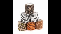 6 Rolls Vet Wrap Cohesive Bandage Self Adhesive Elastic Tape Animal Print Non-woven Breathable for Dog Cat Horse Wound Care