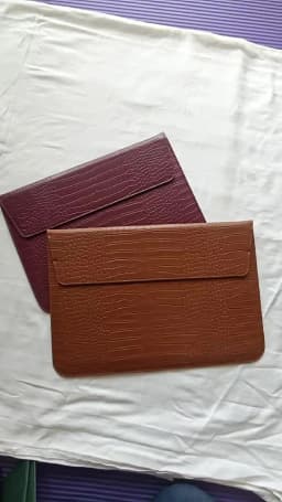 Engrave Name Crocodile Pattern Laptop Sleeve Bag Leather Luxury Waterproof Laptop Bag Fashion Notebook Computer Storage Bags