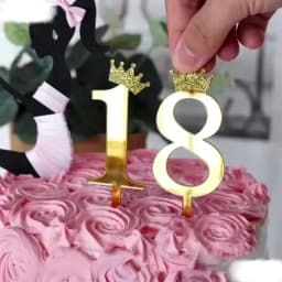 Happy Birthday Cake Topper Wedding Decorations Acrylic Cake Topper Gold Silver Numbers 10 16 18 20 30 Cake Decoration Tools