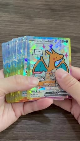 55Pcs Chibi DIY Card Poke Collection PTCG Holographic Cute Anime Version Classical Cards Gengar Charizard Eevee Pocket Monster
