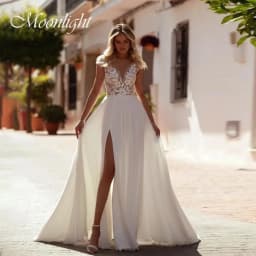 Elegant Lace V-Neck A-Line Wedding Dress Women 2026 Cap Sleeve Pleat High Side Split Bridal Gown Vestidos De Novia Customized