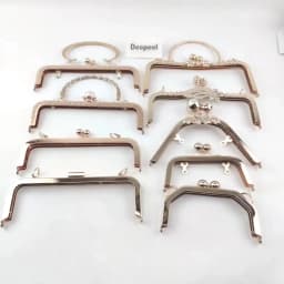 1Pc Deepeel Retro Square Embossed Bag Handles Metal Handmade Sewing Brackets Kiss Clasp Handbag Purse Frame Handle Accessories