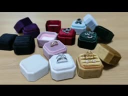 Octagonal Velvet Ring Box Single Double Three Slot Wedding Engagement Ring Box Earring Storage Box Elegant Retro